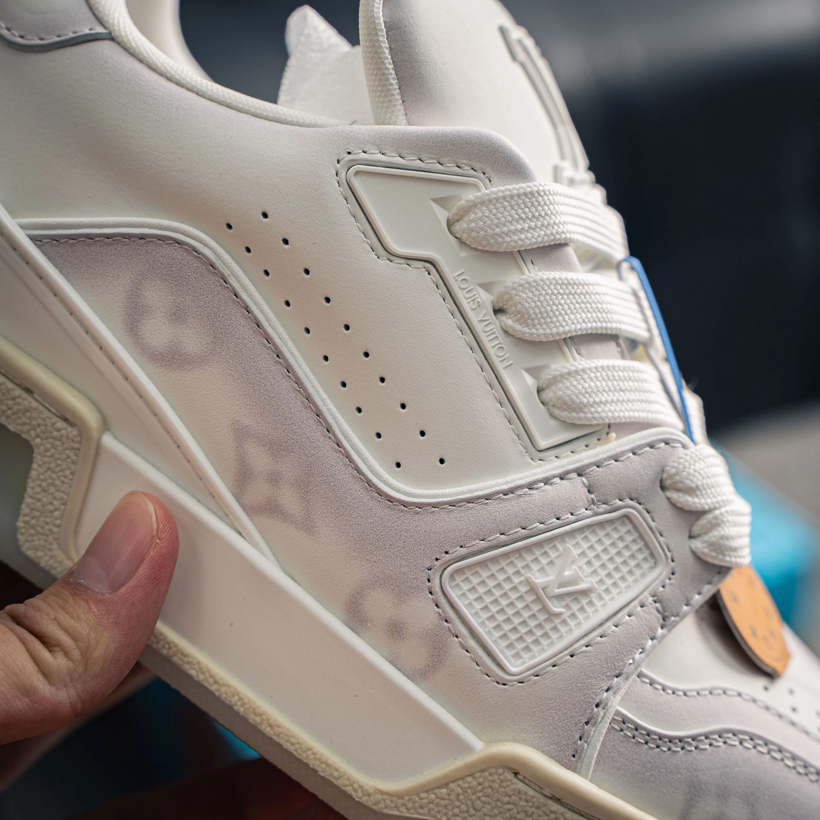 【YS 】 Louis Vuitton LV Trainer Blue ✦ ， ✦ White ， ✦ Lace-Up ，